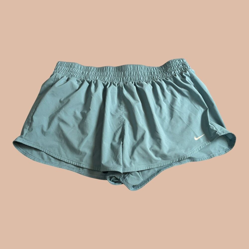 Nike Dri-FIT Short Womens Size XL Blue Running Lined Athletic Gym
